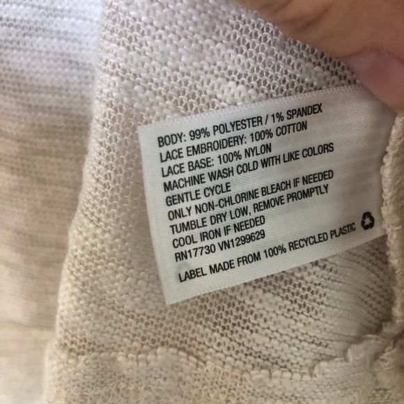 Xhilaration juniors sweetheart neckline lace long sleeves knit t shirt - Picture 9 of 9